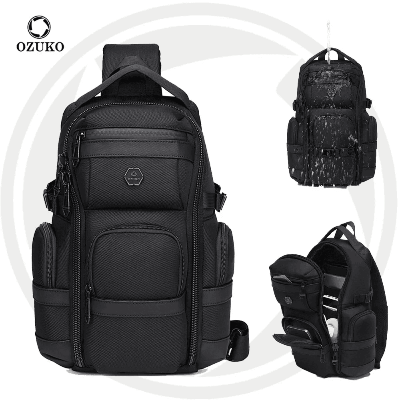 Picture of OZUKO 9808 Messenger Bag Mini Nylon Polyester Cross Body Chest Sling Bag For Men Outdoor