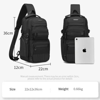 Picture of OZUKO 9807 Waterproof Urban Sling Crossbody Chest Bag