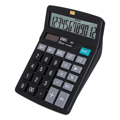 Picture of Deli E837 Dual Power Desktop Calculator - 12 Digits