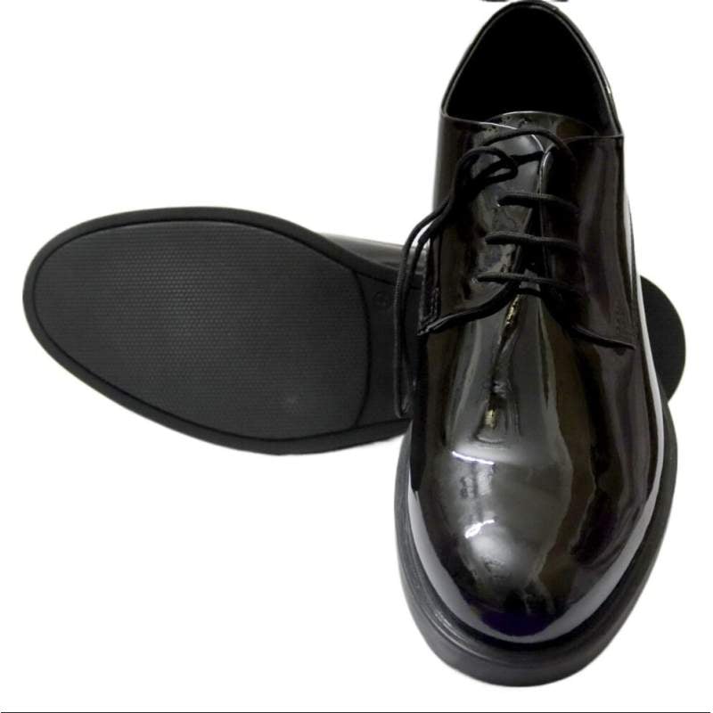 Picture of Men’s Shiny Leather Lace-Up Formal Shoes-Shinnig black
