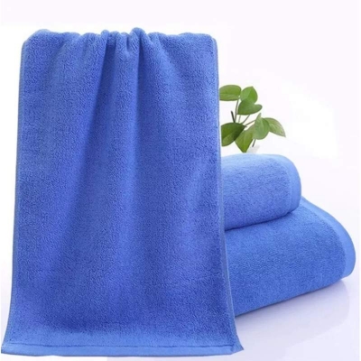 Picture of Large Soft and Absorbent Cotton Bath Towel-Blue