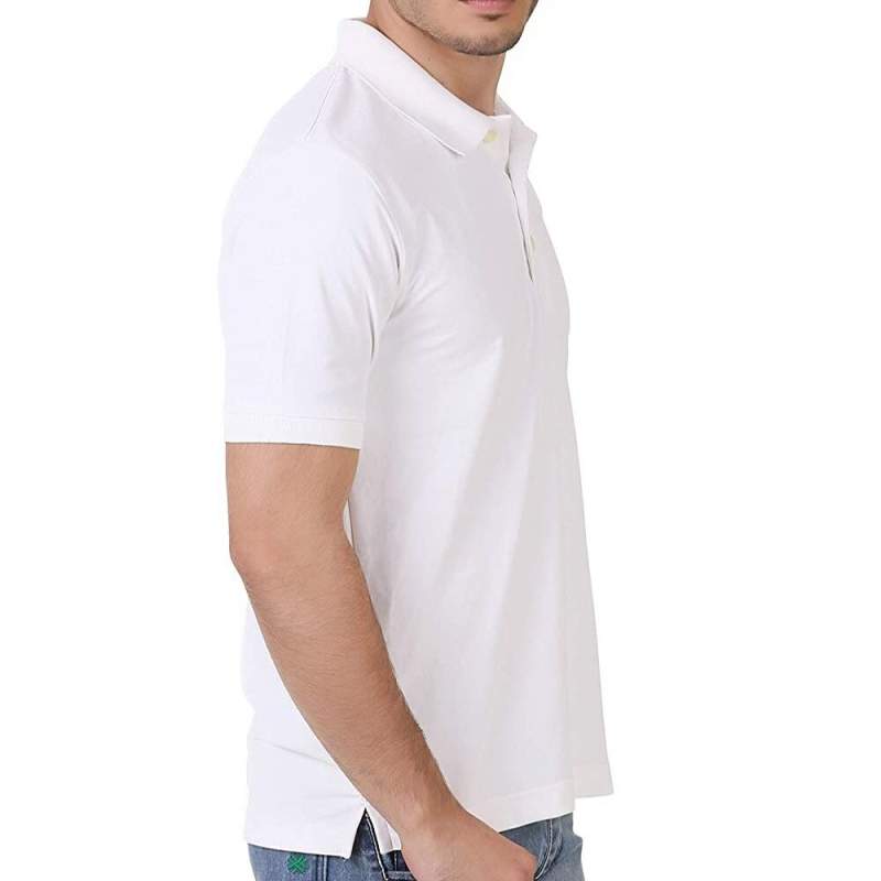 Picture of Men’s White Cotton Polo Shirt-White