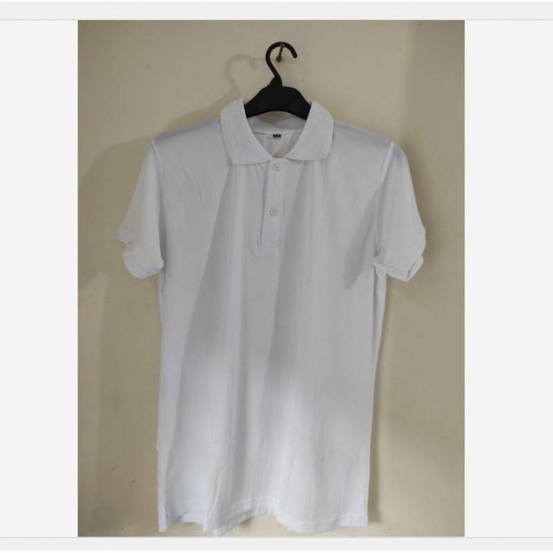 Picture of Men’s White Cotton Polo Shirt-White