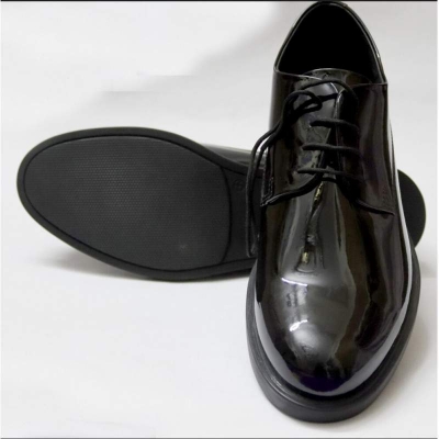 Picture of Men’s Black Shiny Leather Formal Shoes-Black