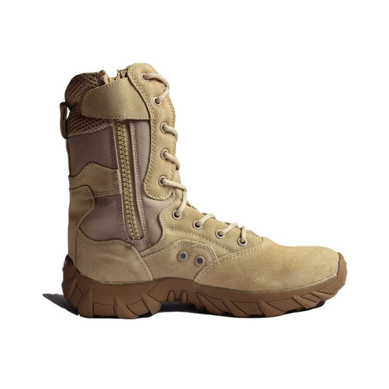 Picture of Men’s Brown Leather Zipper Biker Boots-Brown