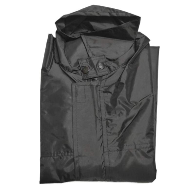 Picture of Men’s Two-Piece Waterproof Biker Rain Suit with Carry Bag-Black