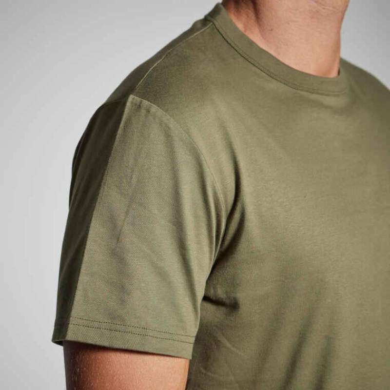Picture of Men’s Olive Round-Neck Microfiber T-Shirt-Olive
