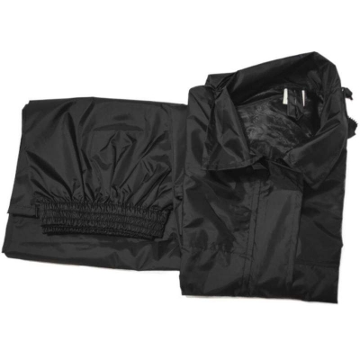 Picture of Men’s Two-Piece Waterproof Biker Rain Suit with Carry Bag-Black