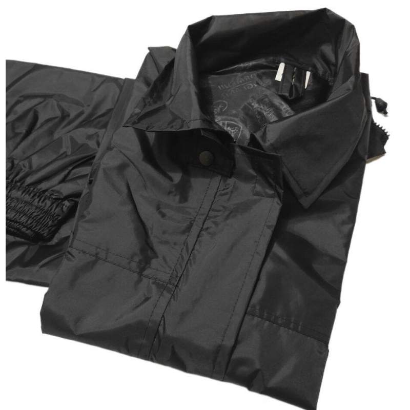 Picture of Men’s Two-Piece Waterproof Biker Rain Suit with Carry Bag-Black