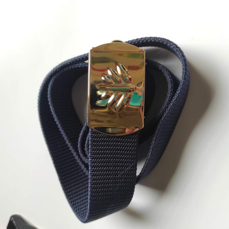 Picture of Unisex Navy Blue Belt with Metal Buckle – 1.2 in Wide-Navy Blue