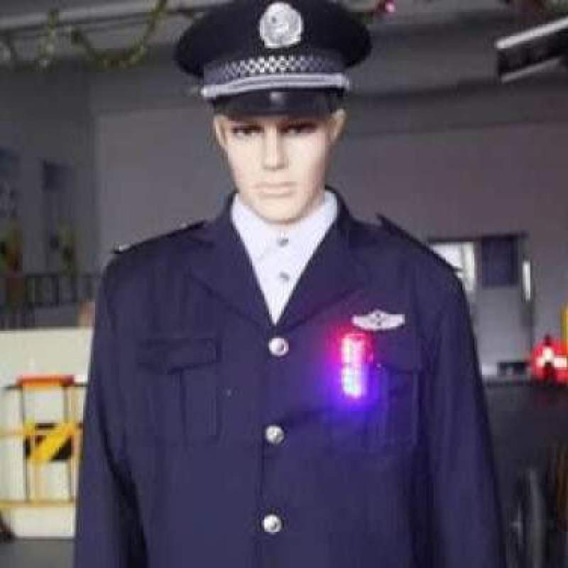 Picture of Rechargeable Red and Blue LED Shoulder Warning Light-Red & Blue