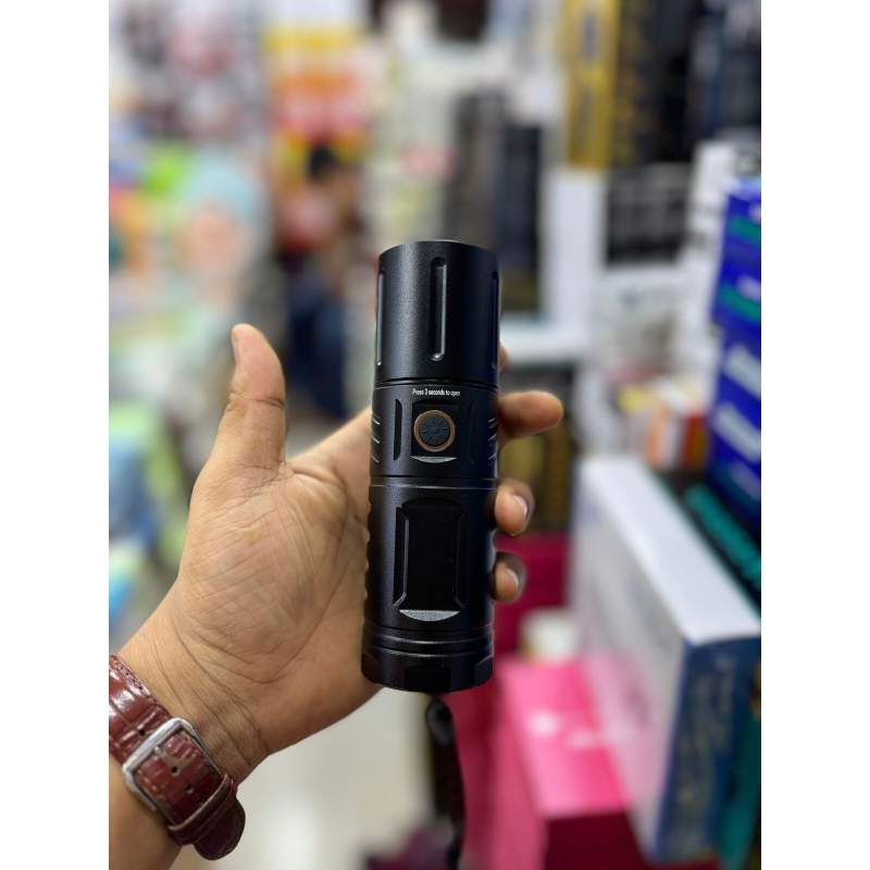 Picture of Ultra-Bright Rechargeable Zoom LED Flashlight – 20,000 mAh, 3 Modes + SOS-Black