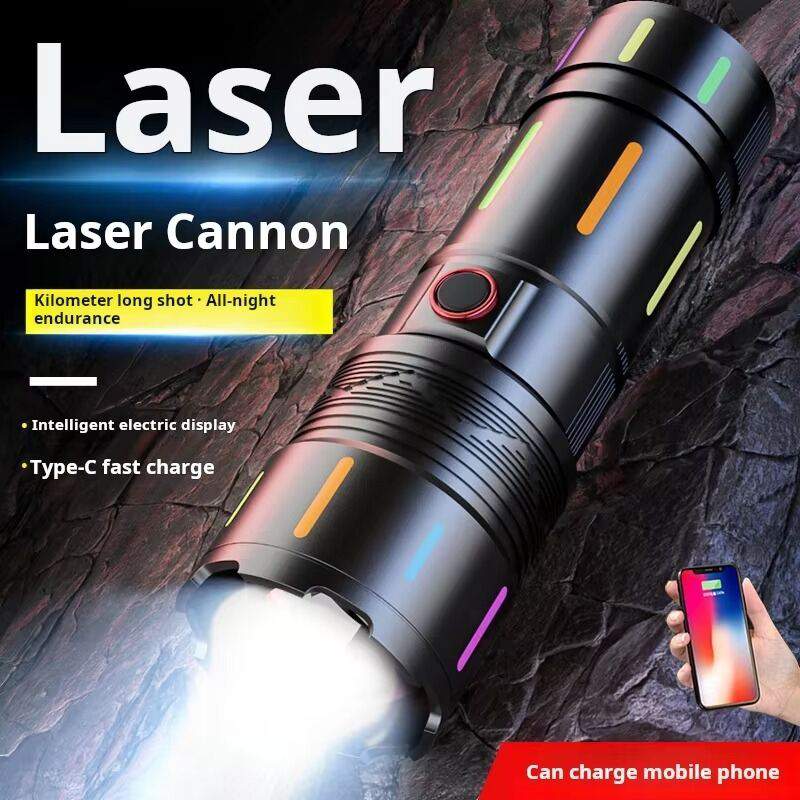 Picture of Ultra-Bright Rechargeable Zoom LED Flashlight – 20,000 mAh, 3 Modes + SOS-Black