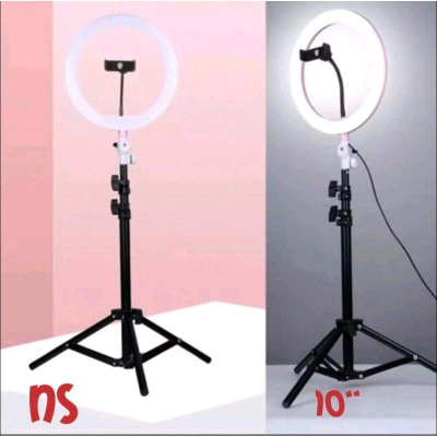 Picture of 10"Ring Light Photo Studio Camera Makeup 10"Ring Light Phones Video Live Light Lamp With Tripod For Canon Nikon - Ring Light-Black
