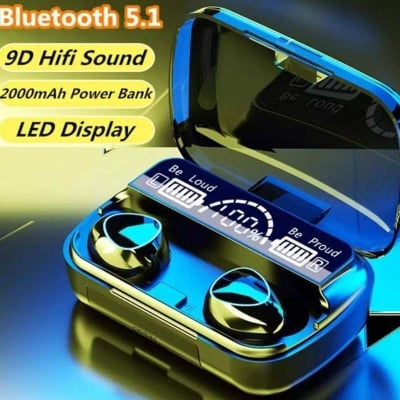 Picture of M10 Wireless Bluetooth 5.0 Earphones 2000mAh-Black