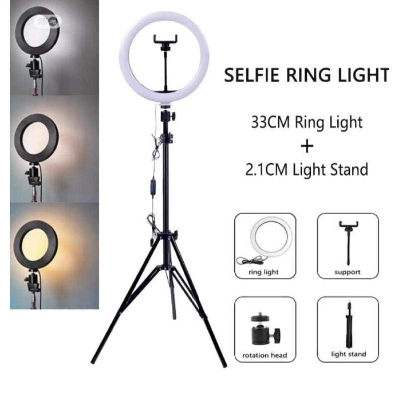 Picture of 12 "Ring Light with Stand & Phone Holder for Live Stream