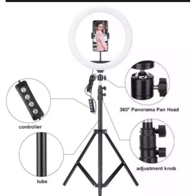 Picture of 14 Inch LED Dimmable Selfie Ring Light with Aluminum Alloy Tripod Stand for Live Stream/Tiktok/Facebook Live/ YouTube and Photography-14 inche