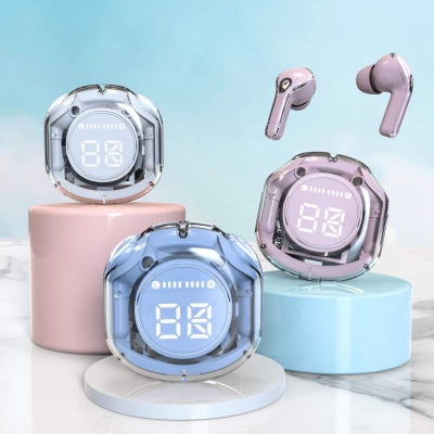 Picture of Ultrapods Pro True Wireless Earbuds with Display Transparent Design, Bluetooth 5.3 Water Proof by Dreamy DeaLs-Multicolor