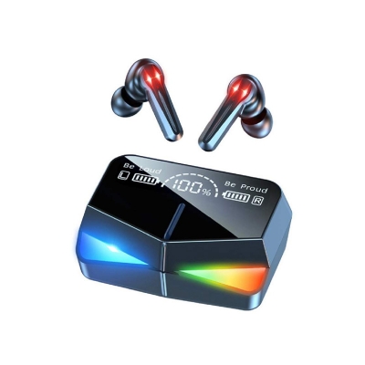 Picture of M28 TWS Bluetooth 5.3 Gaming Headset Dual Mode Wireless Earphones Sports Stereo Sound Low Latency LED Digital Display Smart Touch Earphone-Black