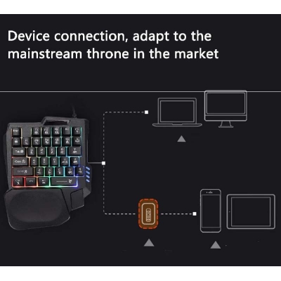 Picture of PUBG /FREEFIRE RGB Gaming Keyboard-Black