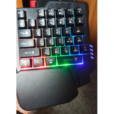 Picture of One Handed Gaming Keyboard Mini Gaming Keyboard Half Keyboard Gaming RGB Gaming Keyboard With 35 Keys Portable Keyboard-Black