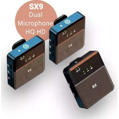 Picture of SX9 dual mini wireless microphone body conference system dual square wireless lavalier wireless microphone