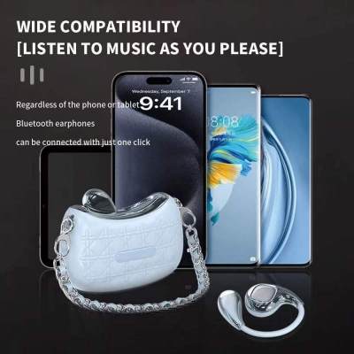 Picture of Open Ear Hanging Bluetooth Earbuds | Bluetooth 5.4 | HiFi Sound | Type-C Fast Charging | Stylish Bag Design-Multicolor