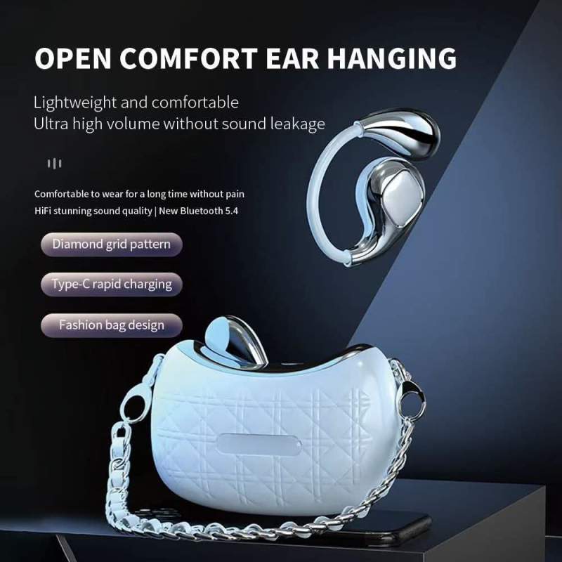 Picture of Open Ear Hanging Bluetooth Earbuds | Bluetooth 5.4 | HiFi Sound | Type-C Fast Charging | Stylish Bag Design-Multicolor