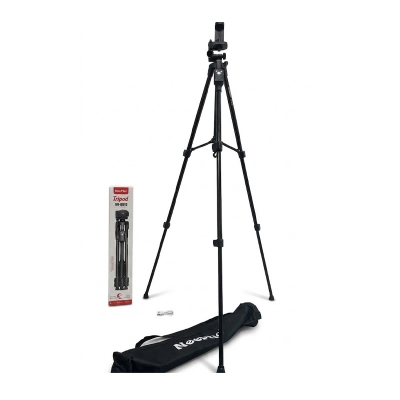 Picture of NEEPHOO 8810 Aluminum Alloy Tripod for Mobile and Camera Stand withNon-silp Rubber Feet 3-section Center Column - Black-Black