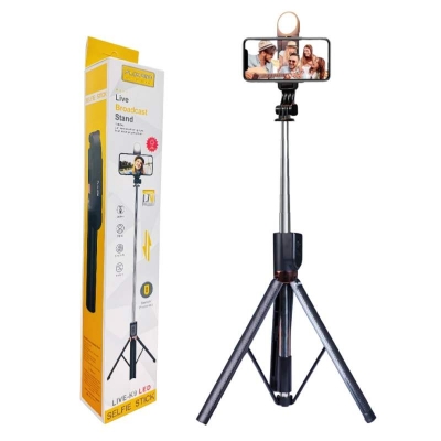 Picture of Plokama K9  Selfie Stick Tripod – Wireless & Adjustable for Perfect Shots-Black