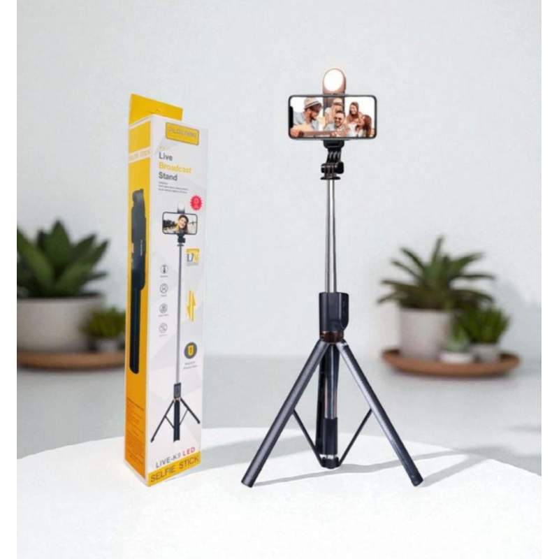 Picture of Plokama K9  Selfie Stick Tripod – Wireless & Adjustable for Perfect Shots-Black