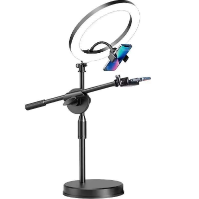 Picture of 26cm LED Ring Light with Desktop Stand & Mobile Holder  Adjustable Fill Light for Live Streaming, YouTube, TikTok & Makeup-Full Set