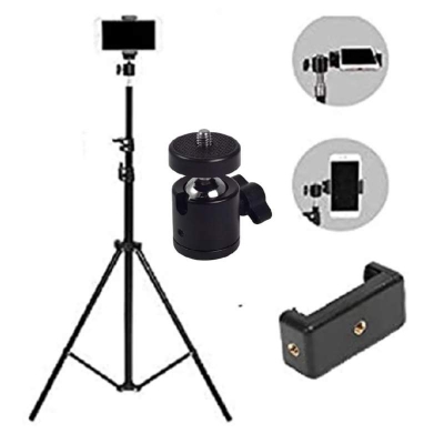 Picture of 6 fit tripod stand for mobile 6 Fit Tripod Stand 6 fit long tripod for mobile – MOBILE HOLDER & BALL HEAD FREE-Black