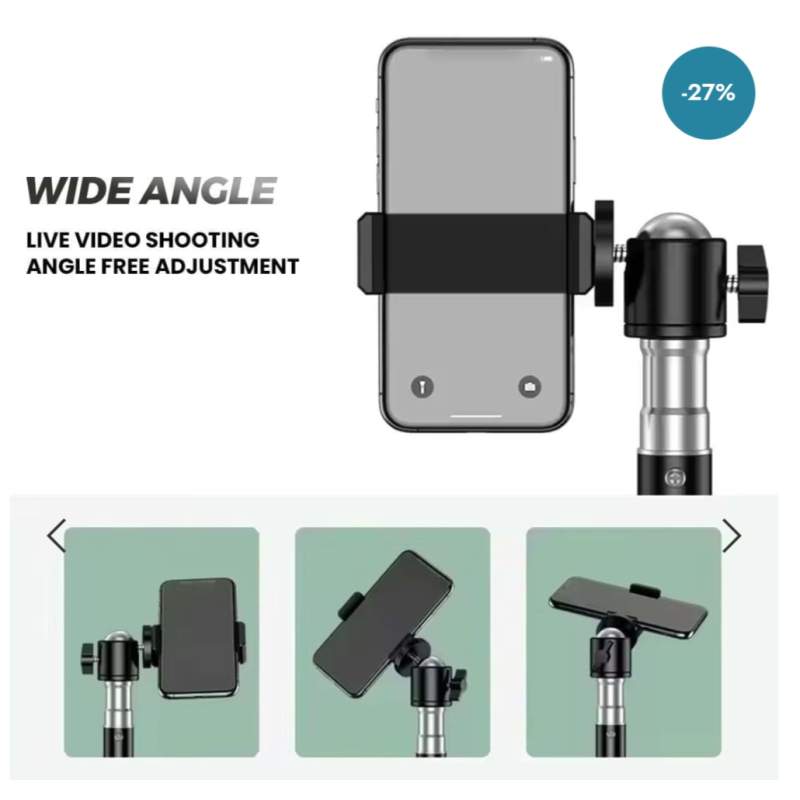 Picture of 6 fit tripod stand for mobile 6 Fit Tripod Stand 6 fit long tripod for mobile – MOBILE HOLDER & BALL HEAD FREE-Black