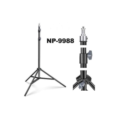 Picture of NeePho NP-9988 9ft Heavy Duty Light Stand Tripod for Ring Light, Softbox & Studio Light – Adjustable & Durable-Black