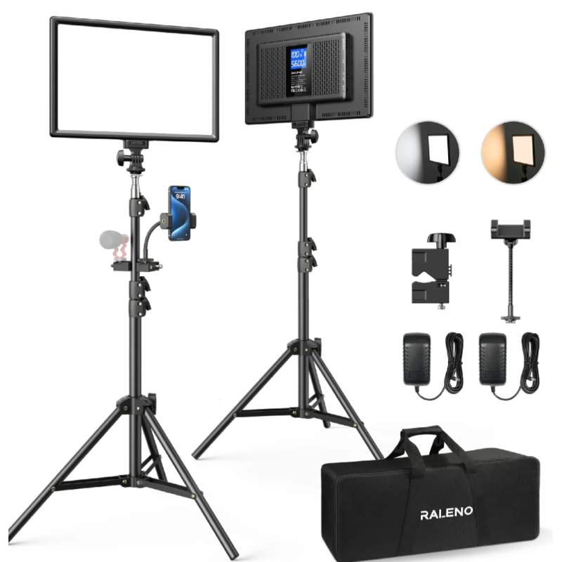 Picture of NeePho NP-9988 9ft Heavy Duty Light Stand Tripod for Ring Light, Softbox & Studio Light – Adjustable & Durable-Black