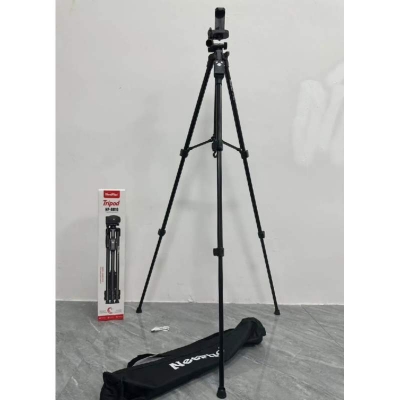 Picture of NEEPHOO 8810 Aluminum Alloy Tripod for Mobile and Camera Stand with Non-silp Rubber Feet 3-section Center Column - Black-Black