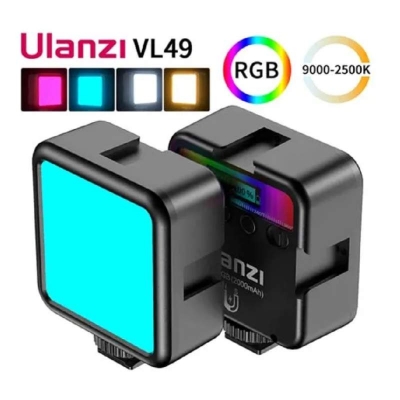 Picture of Ulanzi VL49 RGB LED Fill Light Mini Portable Multi-Function 2500K-9000K Pocket Camera Fill Light Live Photography Lighting-Ulanzi VL49 RGB