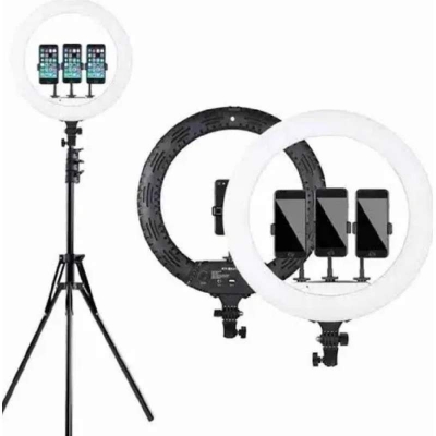 Picture of 18 Inch Remote control Ring Light Photography, Live Broadcasting and Self-portrait with Tripod for Smartphone-Black