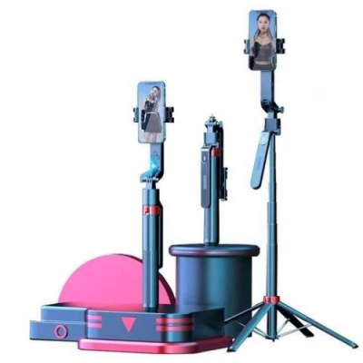 Picture of Q185 Auto Face Tracking Tripod Selfie Stick with Wireless Remote Control Smart Auto AI Tracking Stabilizer Gimbal (5.8) foot-Black