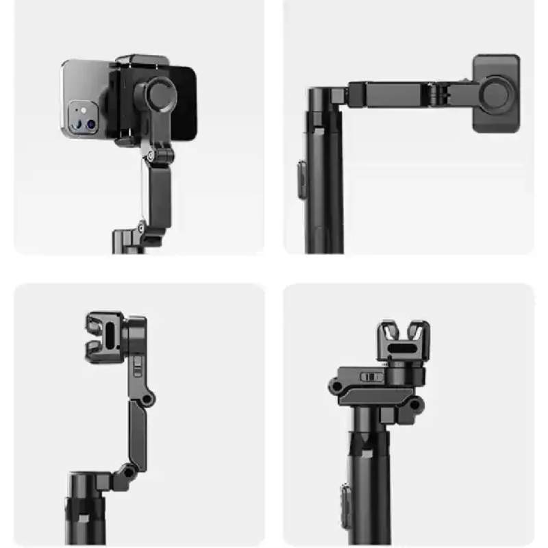 Picture of C16 Handheld Gimbal Stabilizer AI Face Tracking Smart Stabilizer Selfie Stick Tripod & Wireless Remote-Black