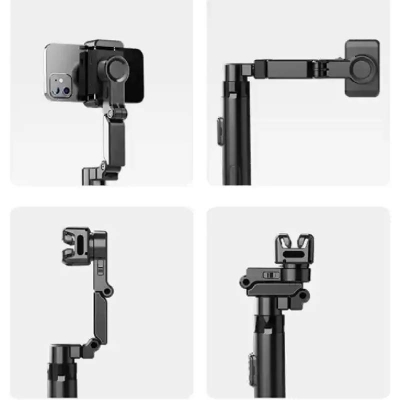 Picture of C16 Handheld Gimbal Stabilizer AI Face Tracking Smart Stabilizer Selfie Stick Tripod & Wireless Remote-Black