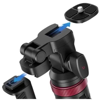 Picture of Ulanzi MT-78 Black Quick-Release Tripod with Cold Shoe Mount & Wireless Remote for Smartphones & Cameras-Black