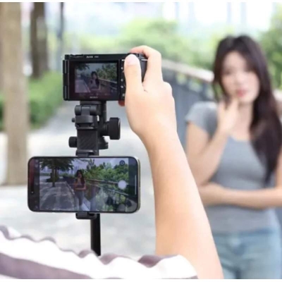 Picture of Ulanzi MT-78 Black Quick-Release Tripod with Cold Shoe Mount & Wireless Remote for Smartphones & Cameras-Black