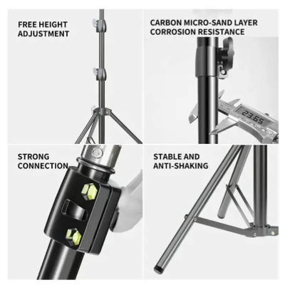 Picture of Plokama PK-8899 Photography Tripod Stand/Ring Light Stand-Black