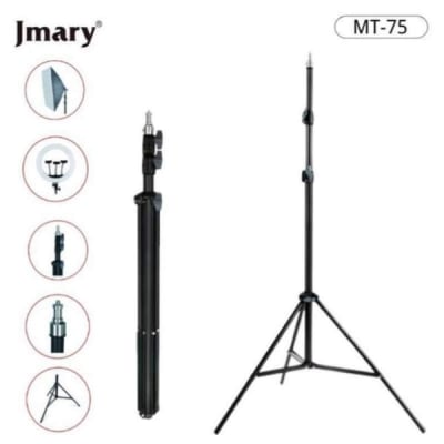 Picture of Jmary MT-75 Tripod Stand 6.8ft Adjustable Light Stand for Ring Light Softbox Camera Heavy Duty Foldable Stand-Black
