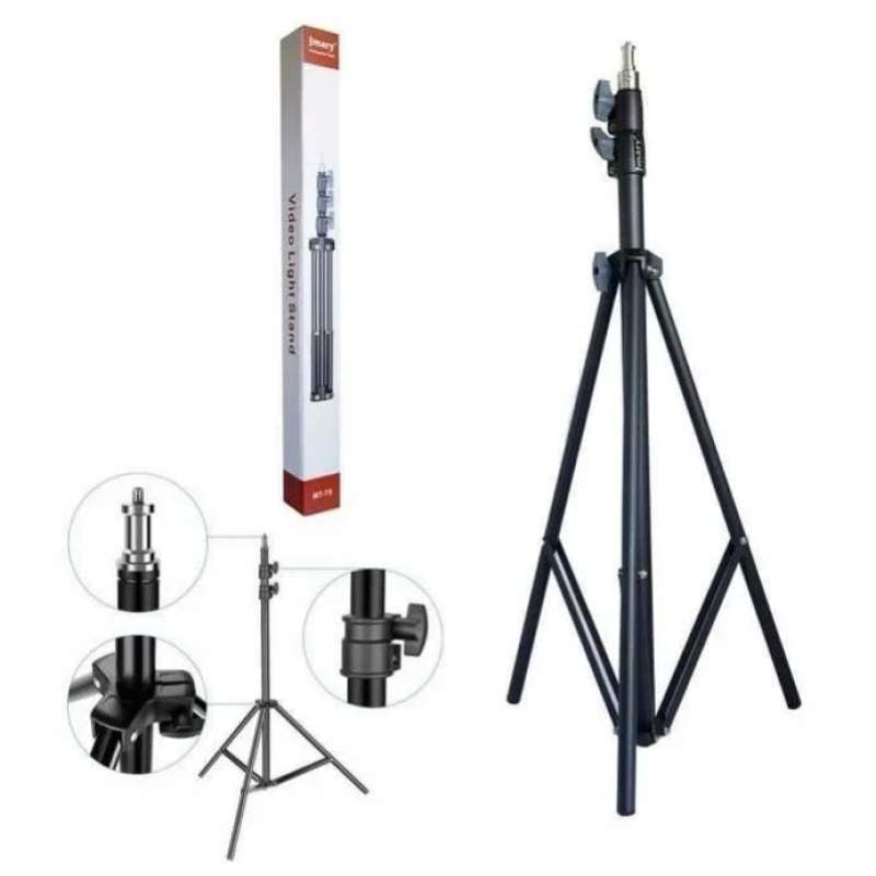 Picture of Jmary MT-75 Tripod Stand 6.8ft Adjustable Light Stand for Ring Light Softbox Camera Heavy Duty Foldable Stand-Black