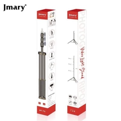 Picture of Jmary MT-75 Tripod Stand 6.8ft Adjustable Light Stand for Ring Light Softbox Camera Heavy Duty Foldable Stand-Black