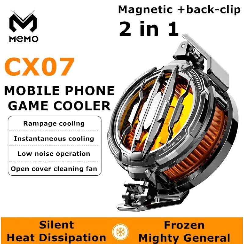 Picture of MEMO CX07 Magnetic Universal Mobile Phone Cooler Semiconductor Cooling Back Clip Phone Radiator for Phone-Black