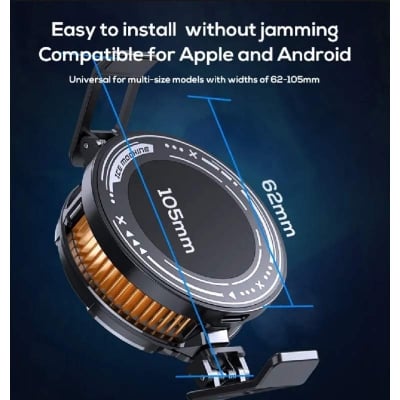 Picture of MEMO CX07 Magnetic Universal Mobile Phone Cooler Semiconductor Cooling Back Clip Phone Radiator for Phone-Black